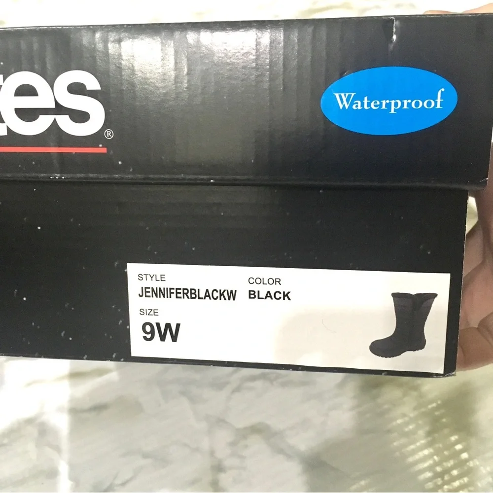 totes Women's Black Winter & Rain Tall Insulated Boots